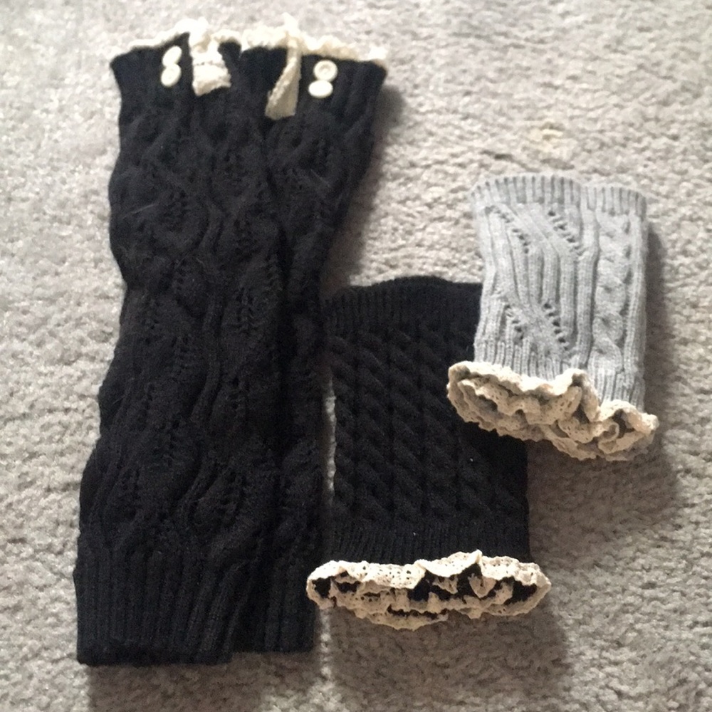 3 for $30....Set of three leg warmers